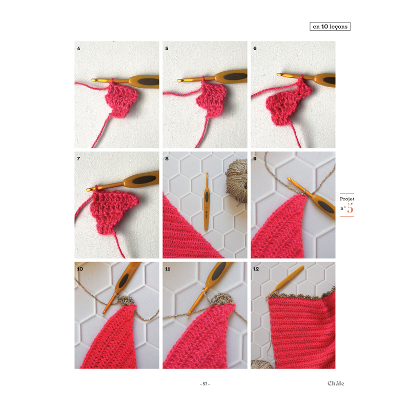 Apprendre le crochet en 10 leçons : livre crochet débutant
