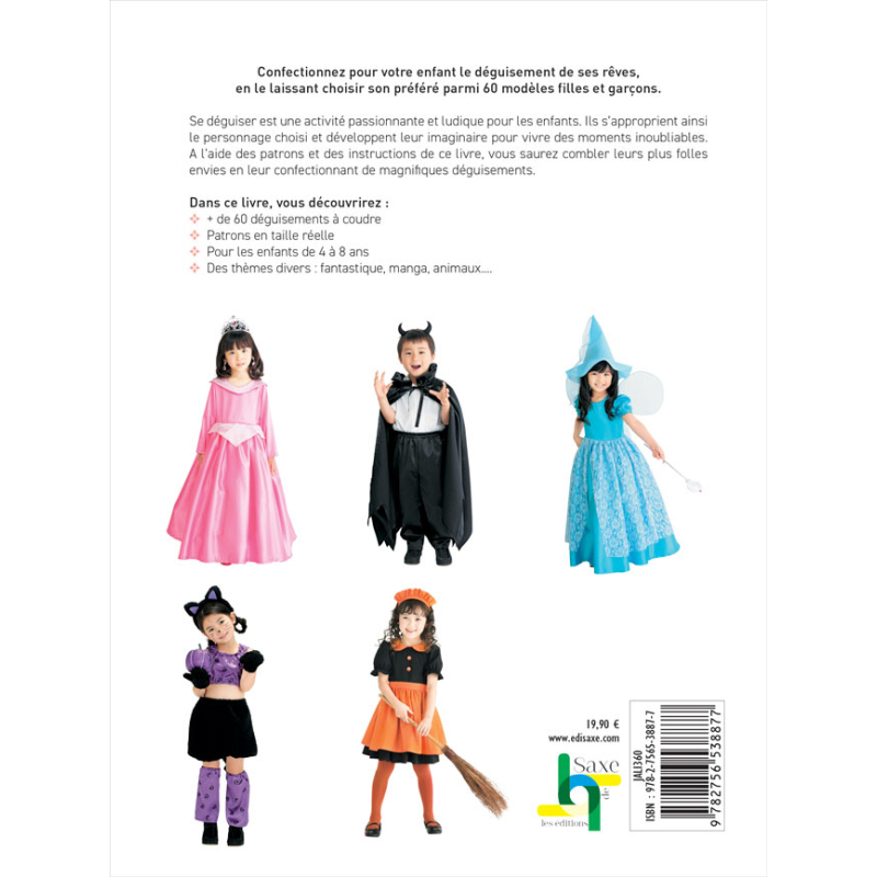 60 déguisements pour enfants à coudre : livre couture enfant