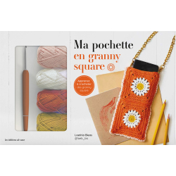 Coffret Ma pochette en granny square Kit Crochet