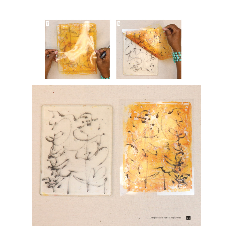 Gel printing pour mixed-media Livre Beaux-arts