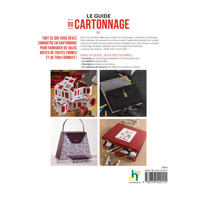 Le guide du cartonnage Loisirs créatifs