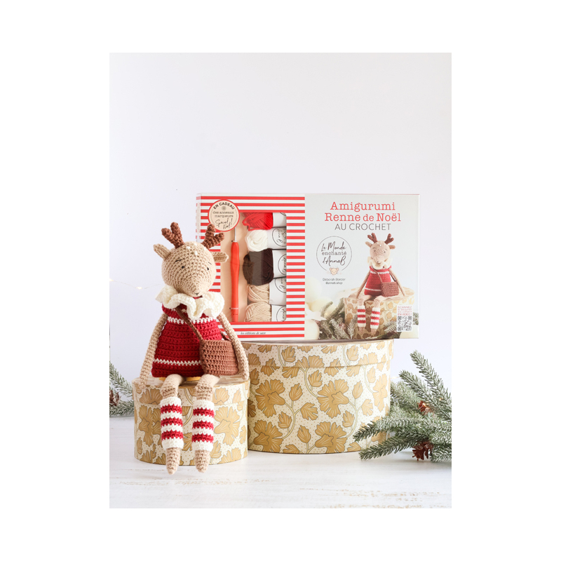 Coffret Amigurumi Renne de Noël au crochet Kit Crochet