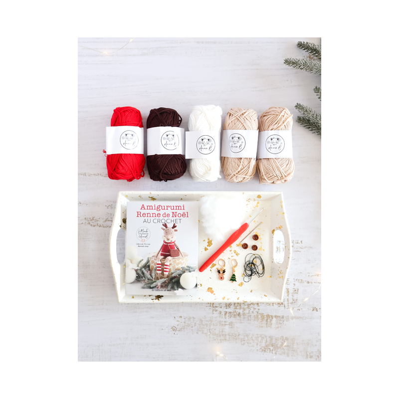 Coffret Amigurumi Renne de Noël au crochet Kit Crochet