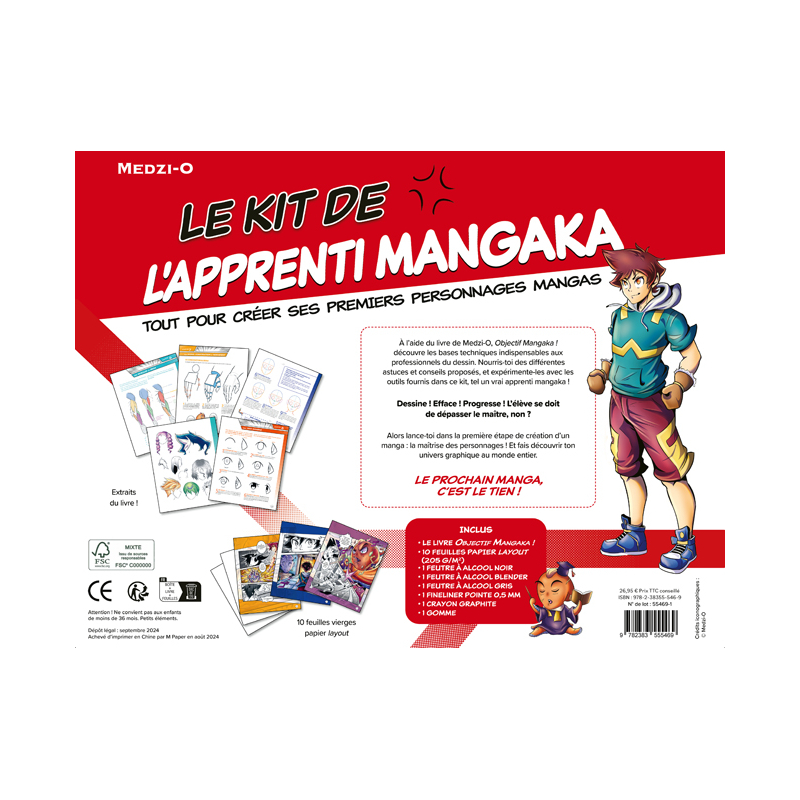 Coffret Objectif Mangaka ! Kit Jeunesse