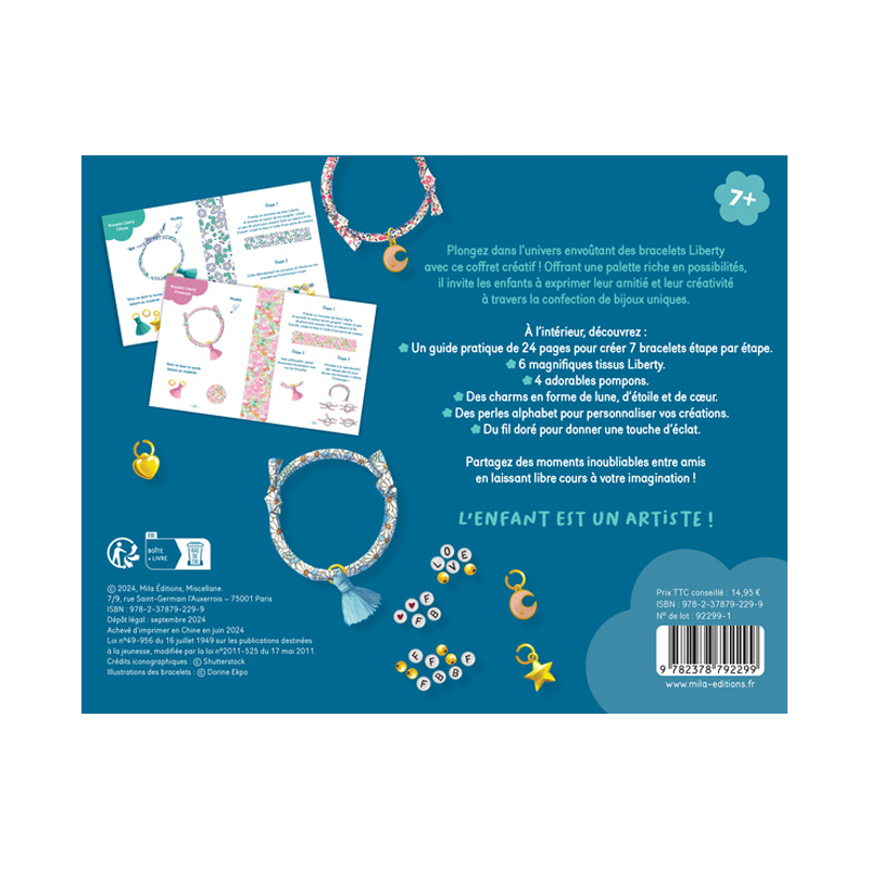 Coffret Mes bracelets d'amitié Liberty à offrir Kit Jeunesse