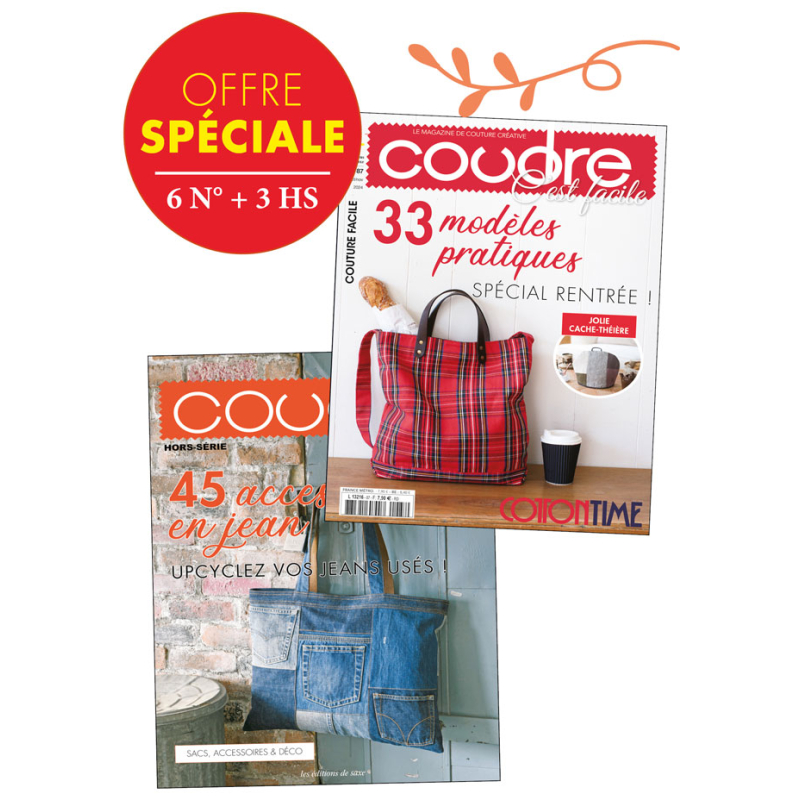 Coudre c'est facile - OFFRE SPÉCIALE 2 Abonnements Abonnement Couture